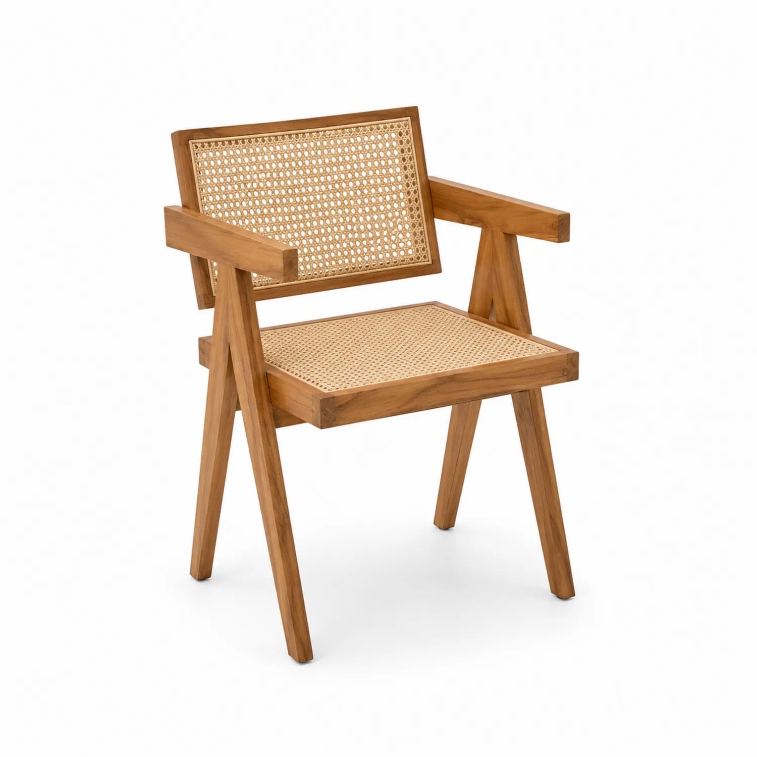 Silla de Madera de Teca y Ratán