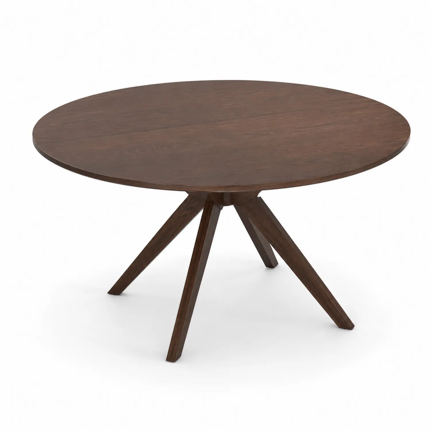 Mesa de comedor redonda de madera de nogal 120 cm