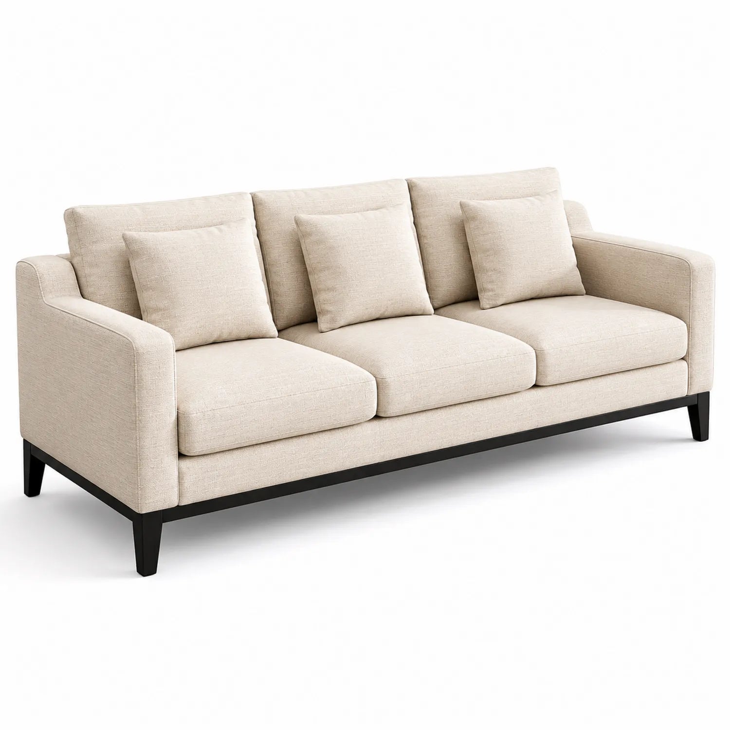 Sofá de 3 plazas de poliéster beige