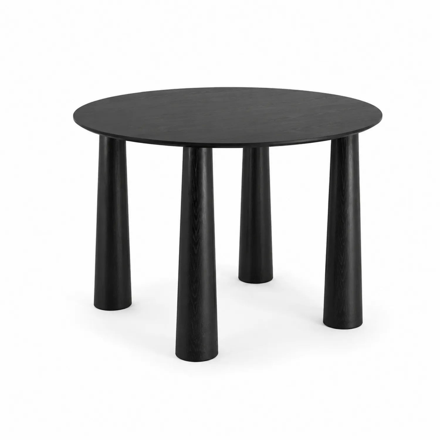 Mesa redonda de madera negra 100 cm